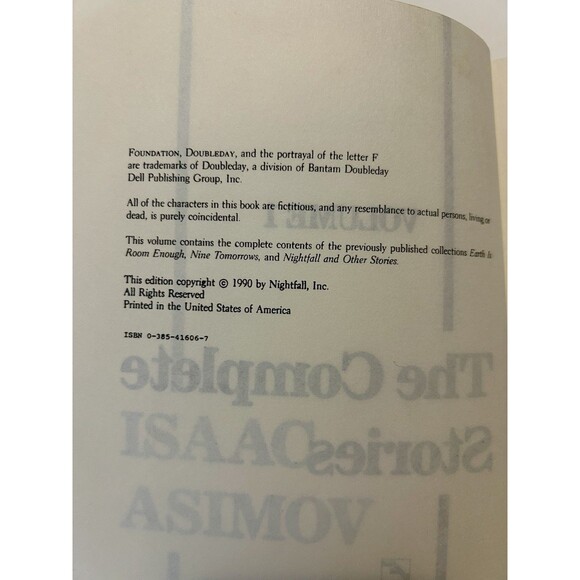 Lot of 2 Isaac Asimov - The Complete Stories: Volumes 1 and 2, Hardcover - Picture 6 of 10